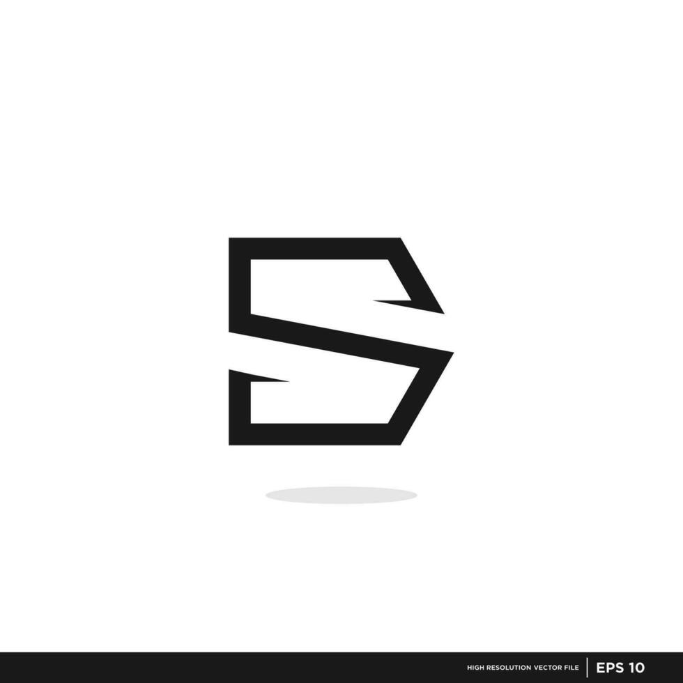 vector logo with the shape of the letter S abstract, modern, unique, and clean, brand, company