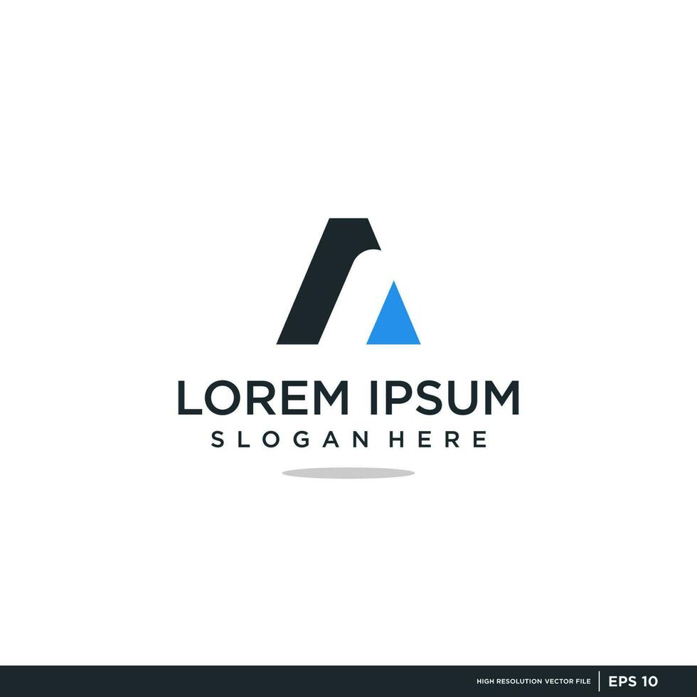 vector logo with the shape of the letter A modern, unique, technology, brand, company