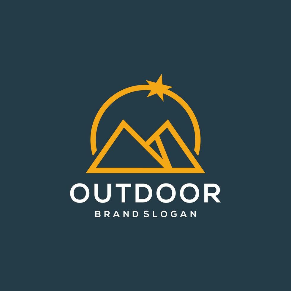 montaña logo diseño vector con moderno creativo estilo