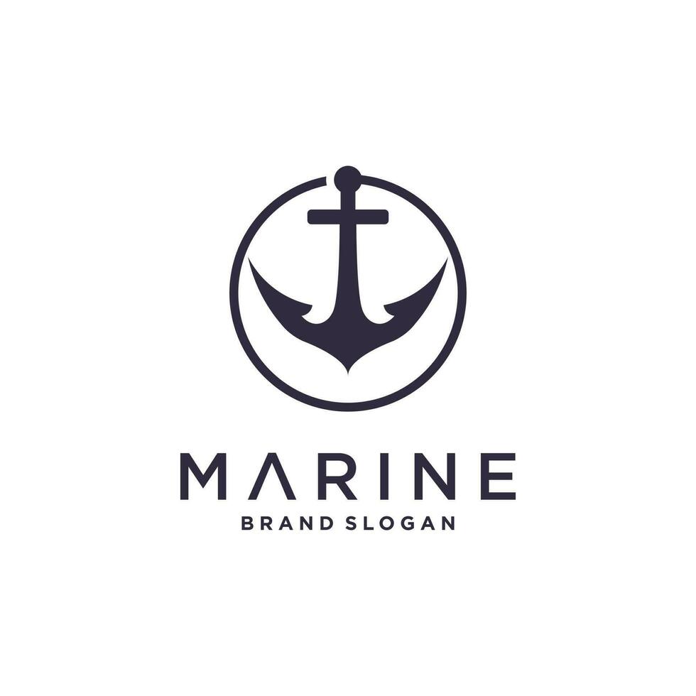 Marine logo design vector with modern unique style 24104241 Vector Art ...
