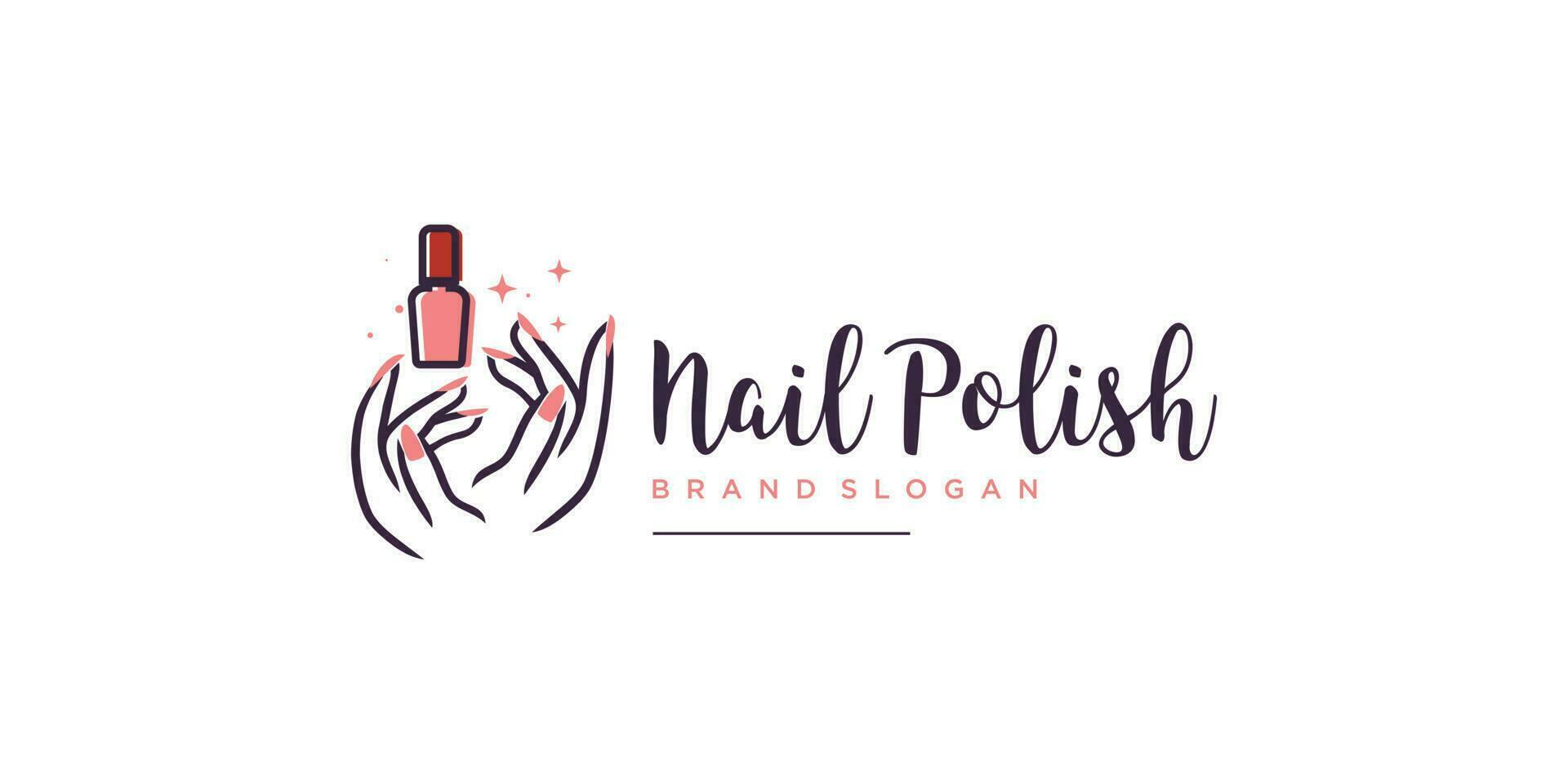 Nail polish logo design for beauty care 24104276 Vector Art at Vecteezy