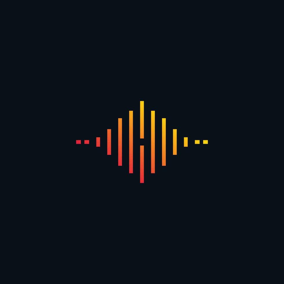 vector logo with modern music shapes and letters, unique, and clean, music, music logos