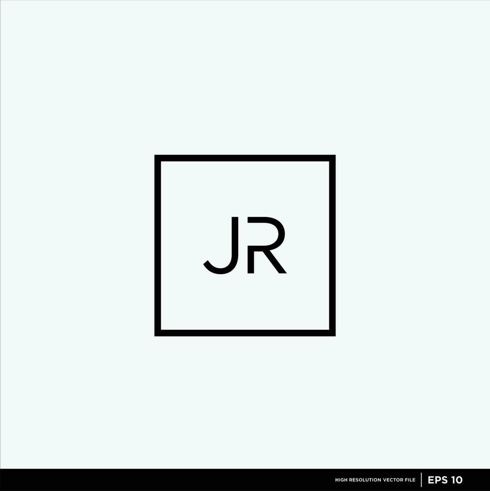 JR letter vector logo with a unique, clean and elegant shape