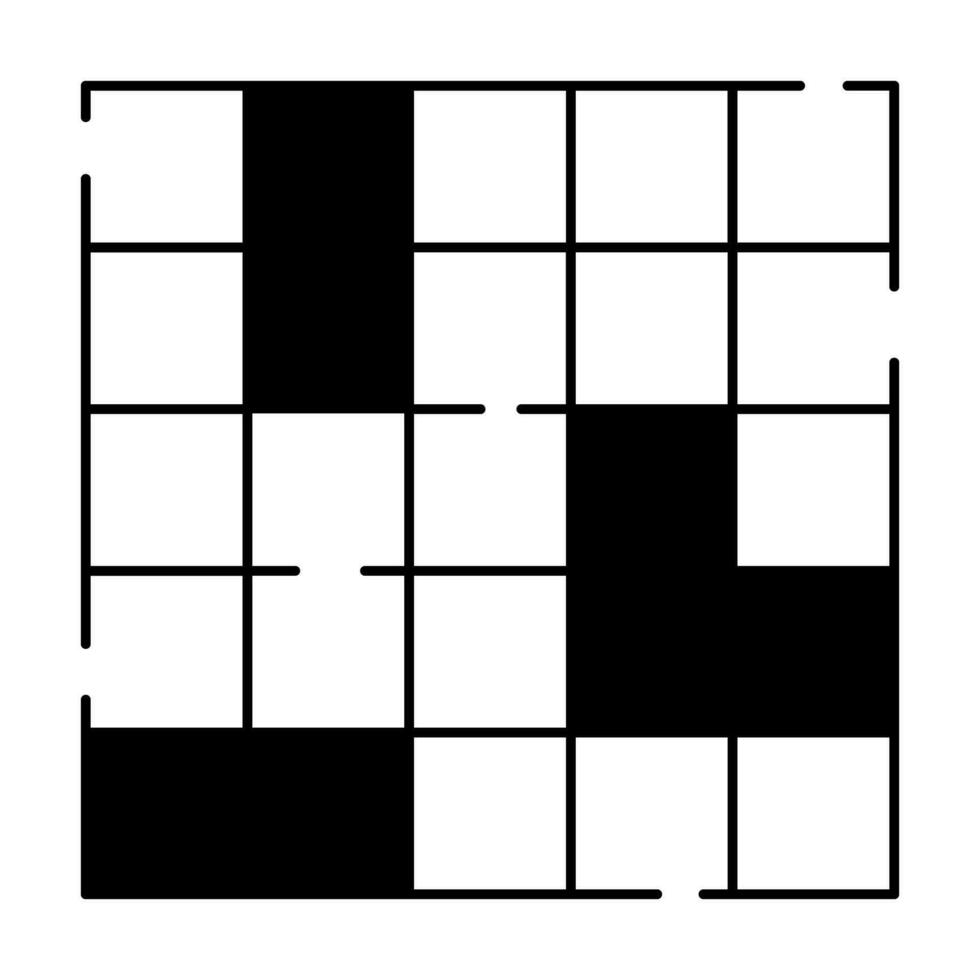 Table and board game line icon vector or illustration. Fun and activity. Crossword.