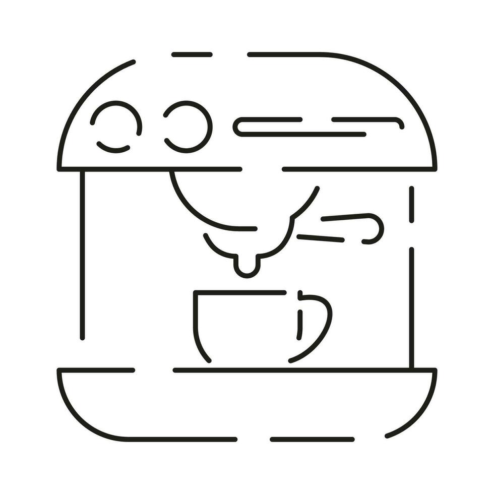 Cup of coffee line icon. Vector illustration Black coffee and energy in