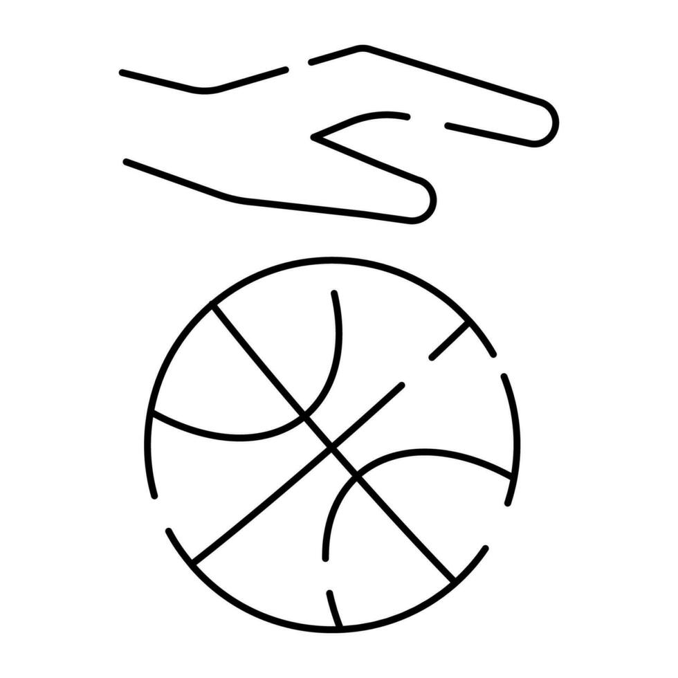 Basketball line icon. Vector sign sport symbol league isolated.