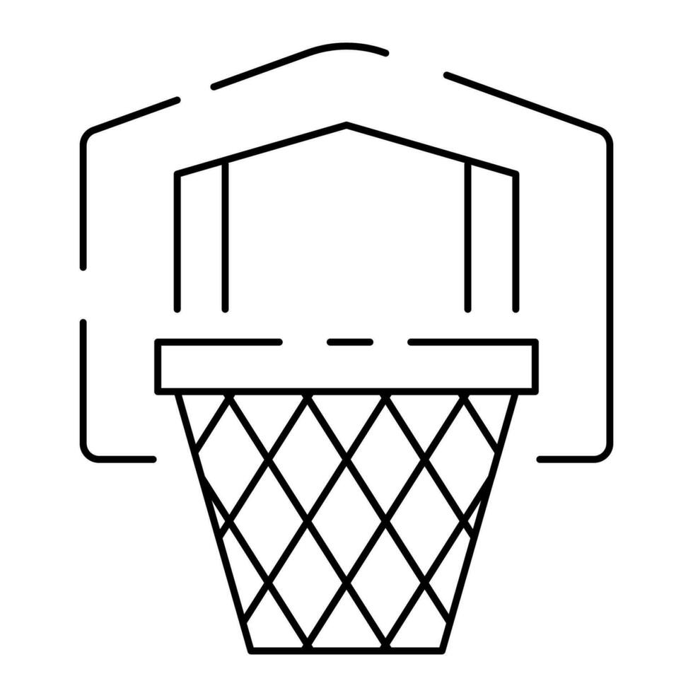 baloncesto línea icono. deporte juego vector liga.