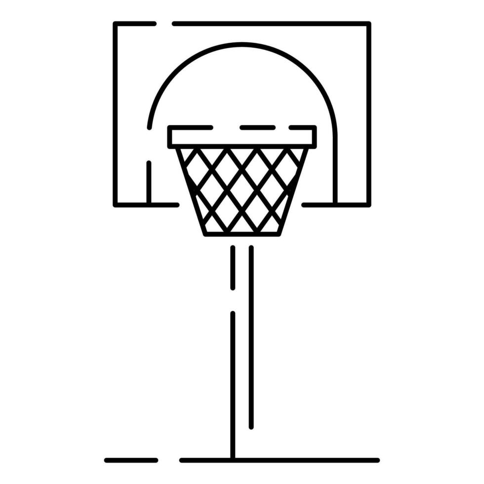 baloncesto línea icono. deporte juego vector liga.