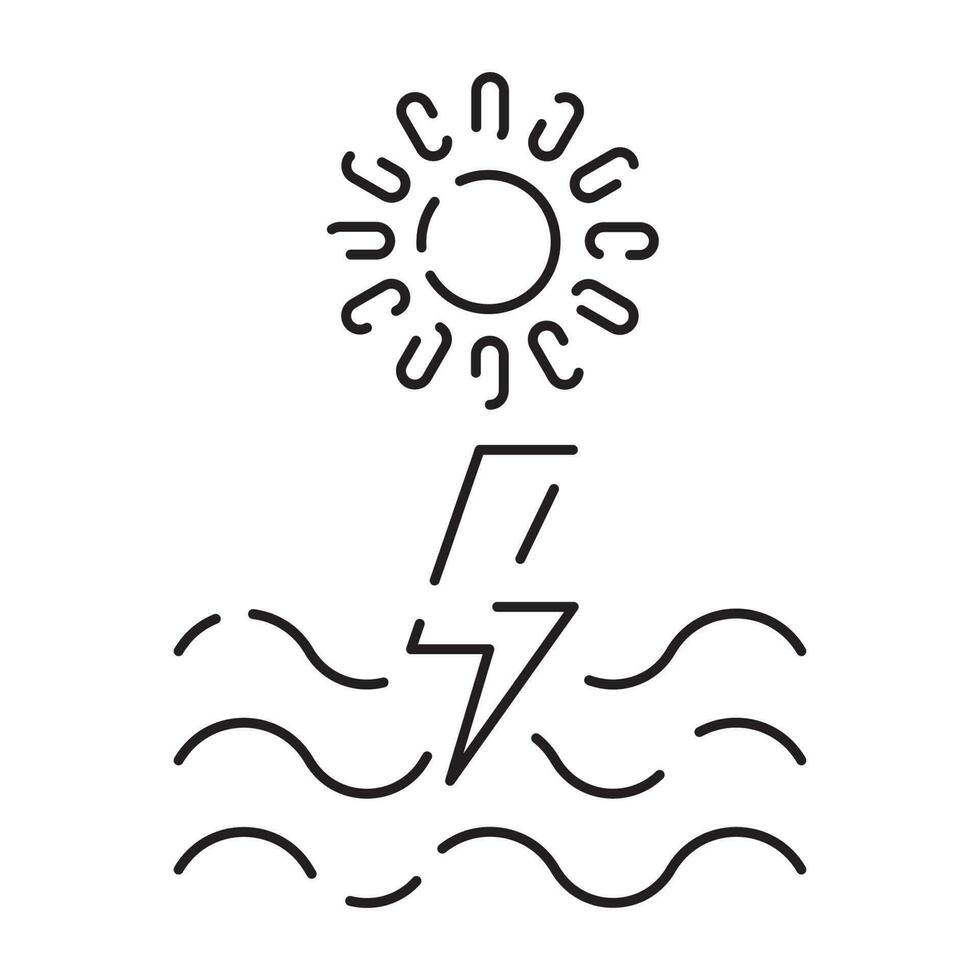 Energy sources, types and renewable energy or alternative line icon. Energy Related Types Of Vector. Contains Icons like Hydro Power Plant, Solar Cell, Fossil Fuel. vector