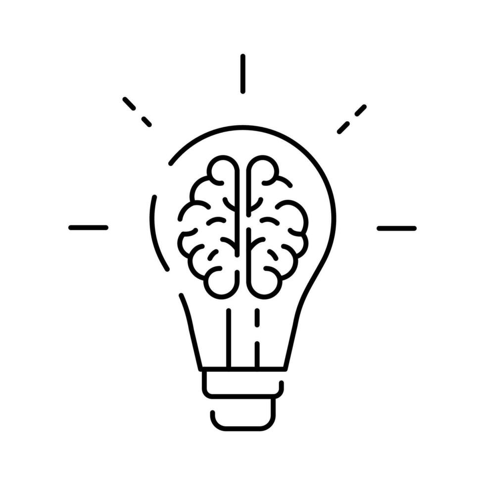 Deep learning AI linear icon. Neural network with cogwheels. Thin line illustration. Digital brain. Artificial intelligence symbol. Vector isolated. Cyber, humanoid and chat.