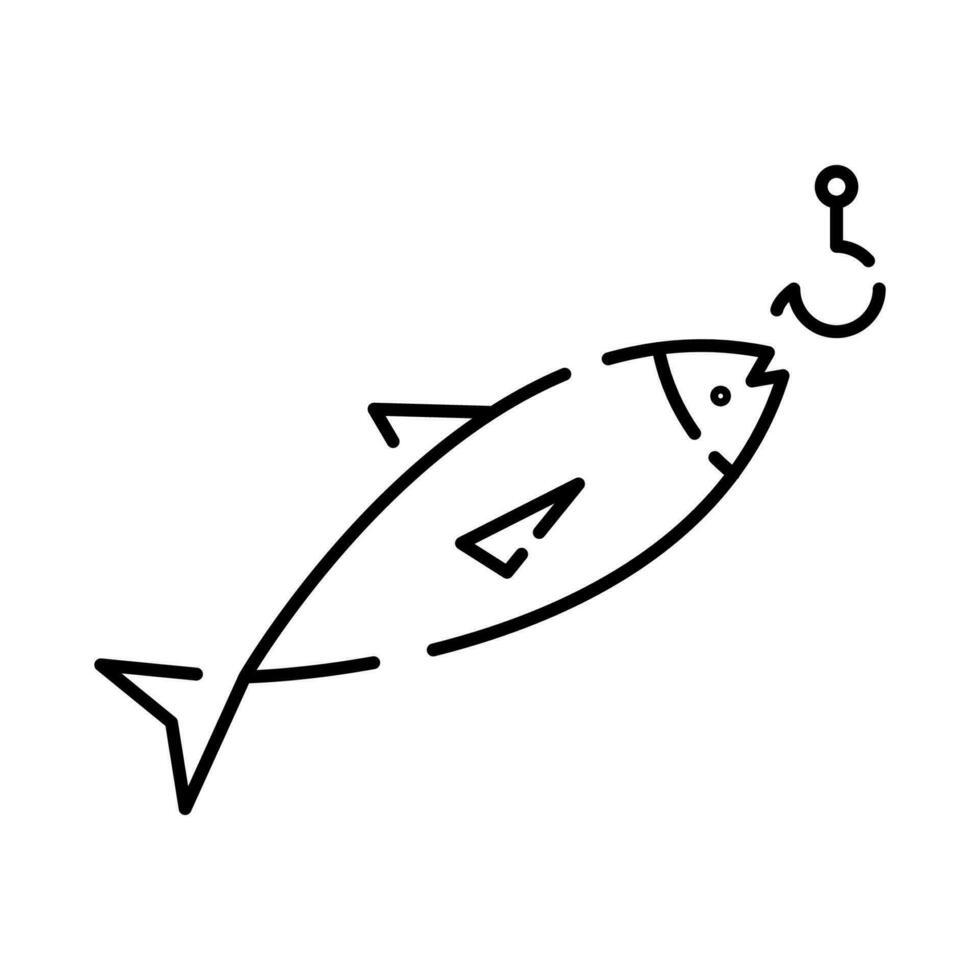 cámping línea icono sencillo minimalista vector ilustración modelo diseño. aventura, viajar, picnic y pasión de viajar símbolo para actividad al aire libre verano o otoño acampar. pescado o pesca.