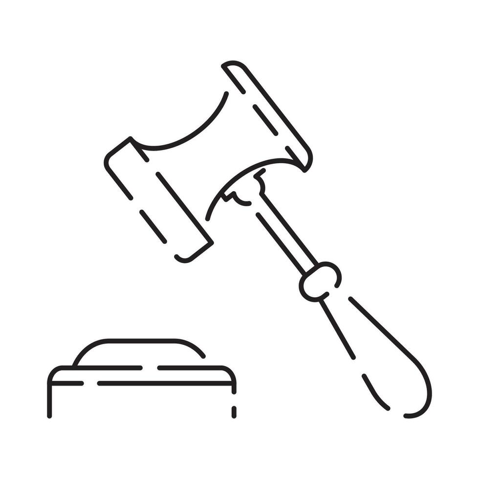 Police line icon. Law and Judgement line icons. Justice, Court of law and Government vector linear icon.