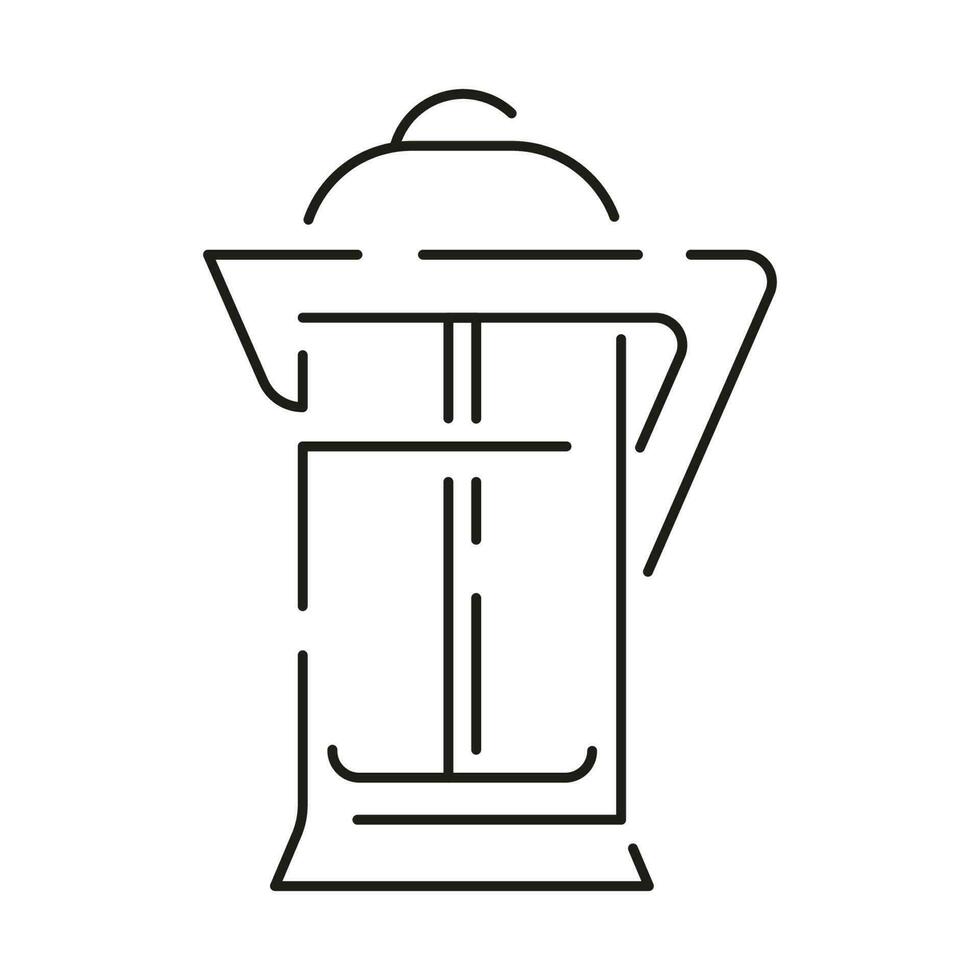 Coffee outline icons. Vector Cup of hot drink. Black coffee and energy in office line icon.