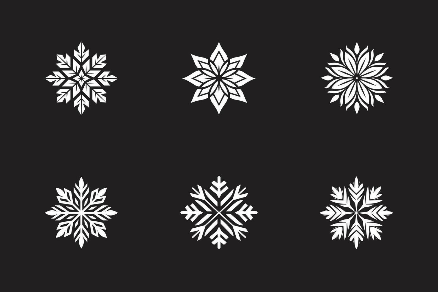 copos de nieve para navidad vector