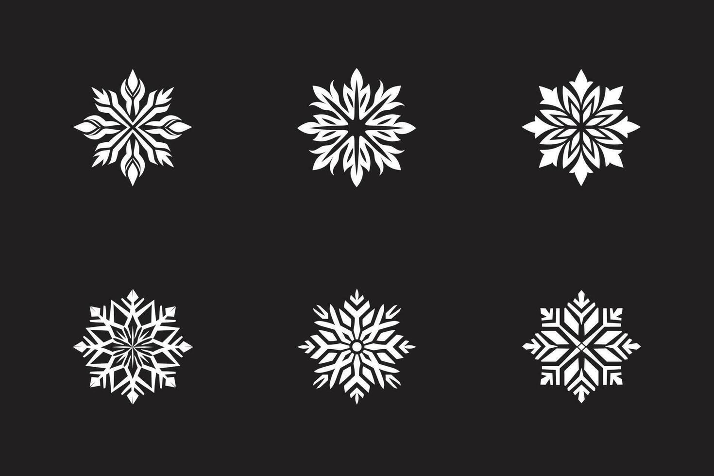 copos de nieve para navidad vector