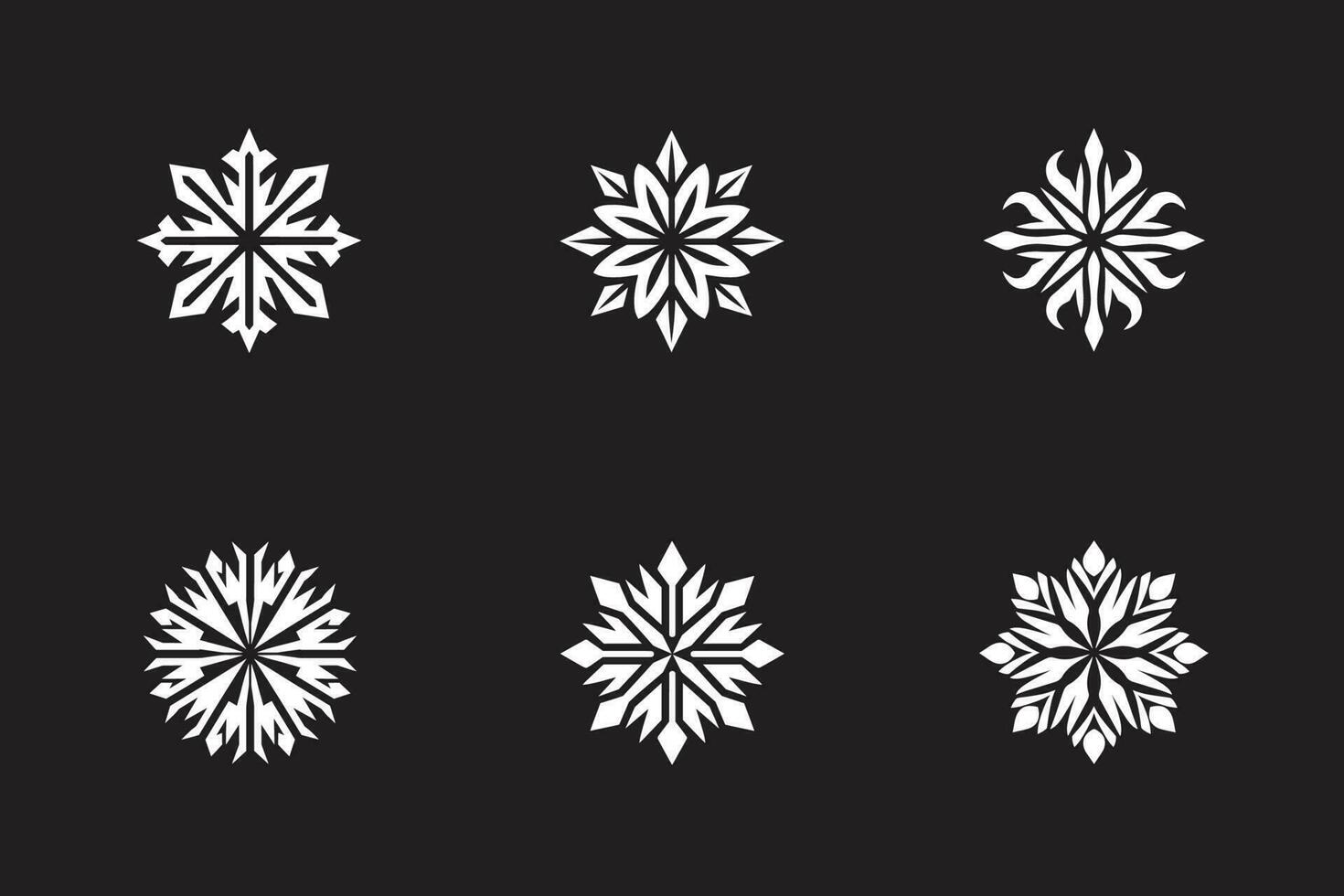 Merry Christmas Snowflakes In White vector