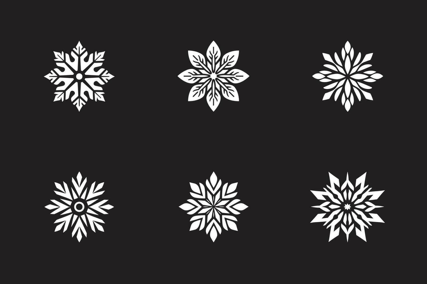 Merry Christmas Snowflakes In White vector