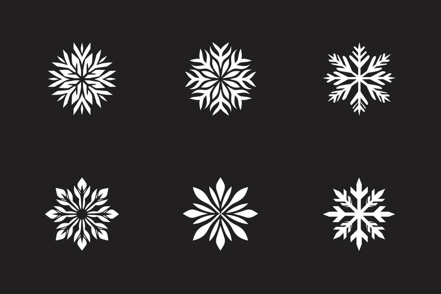 Merry Christmas Snowflakes In White vector