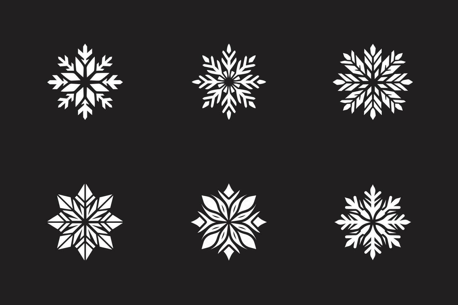 copos de nieve para navidad vector