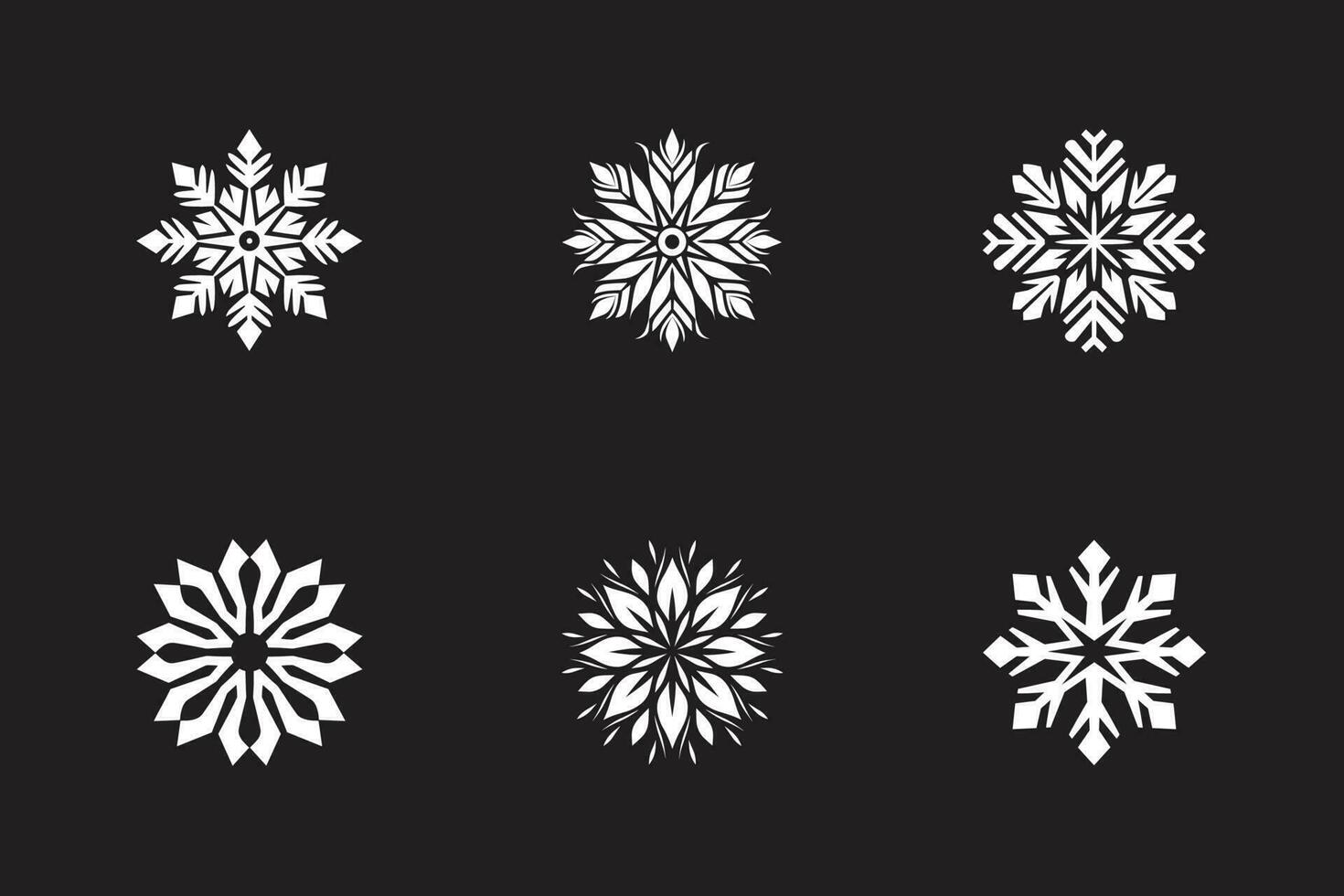 copos de nieve para navidad vector