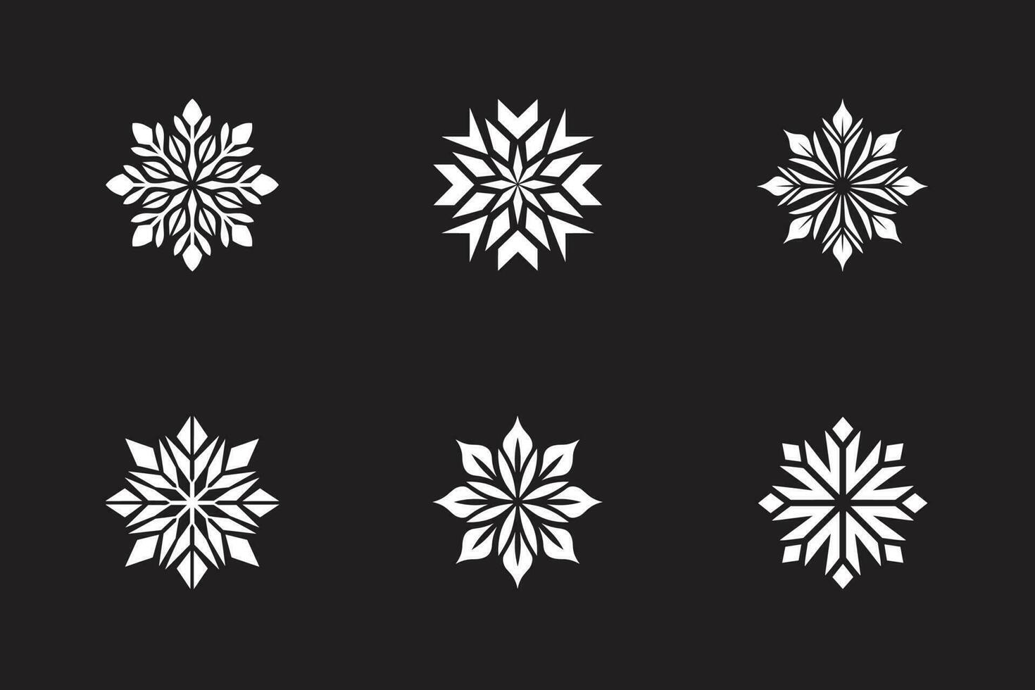 Merry Christmas Snowflakes In White vector