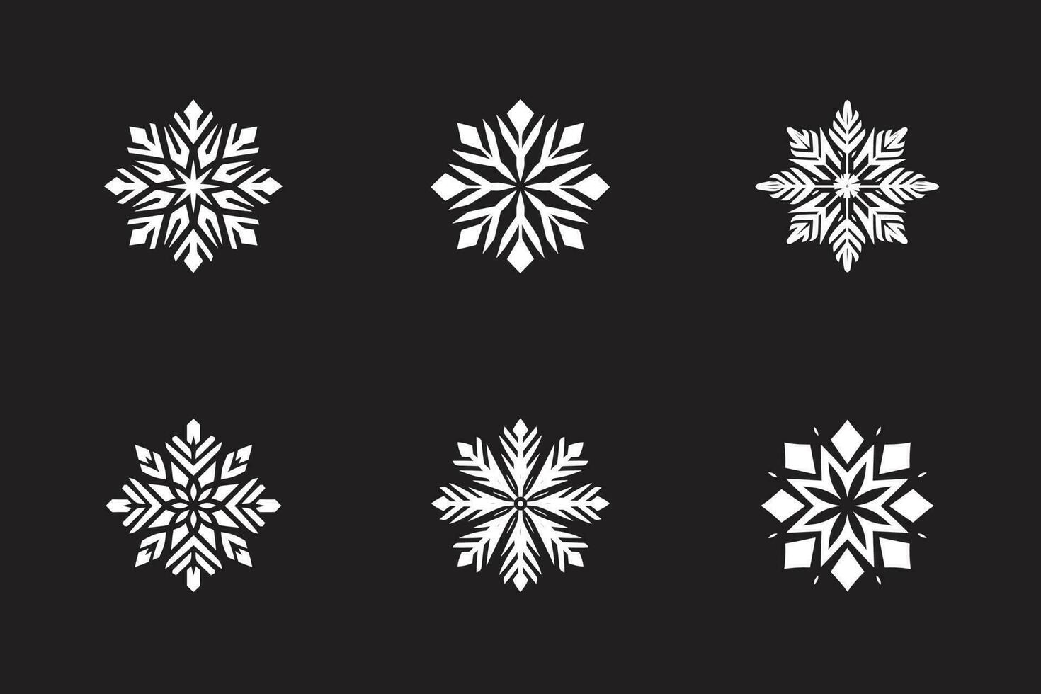 Merry Christmas Snowflakes In White vector