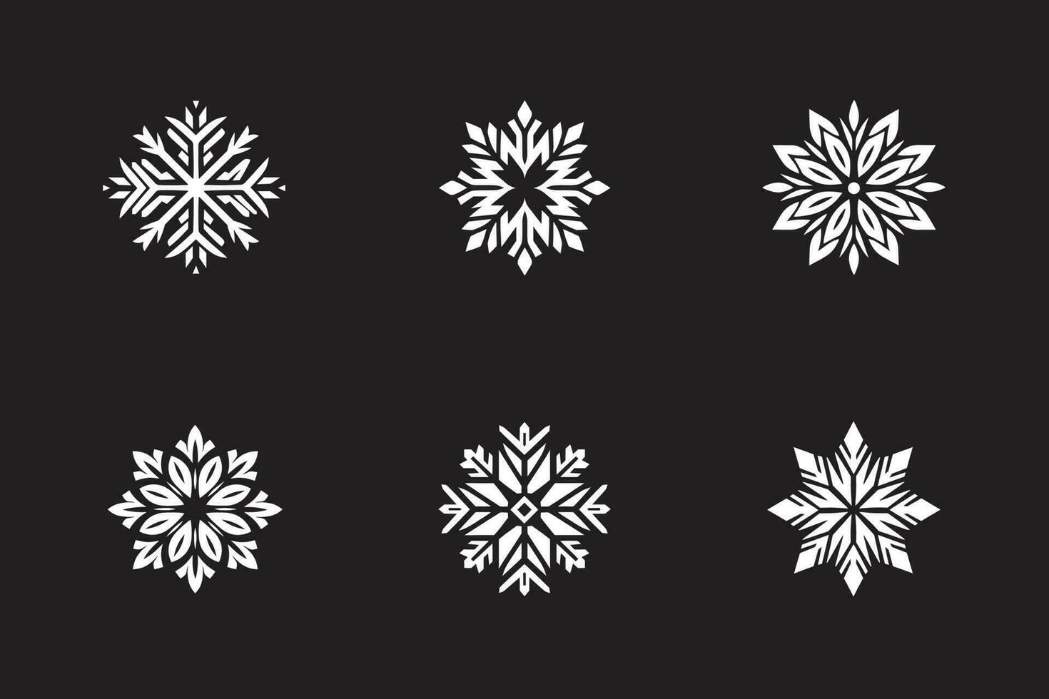 copos de nieve para navidad vector