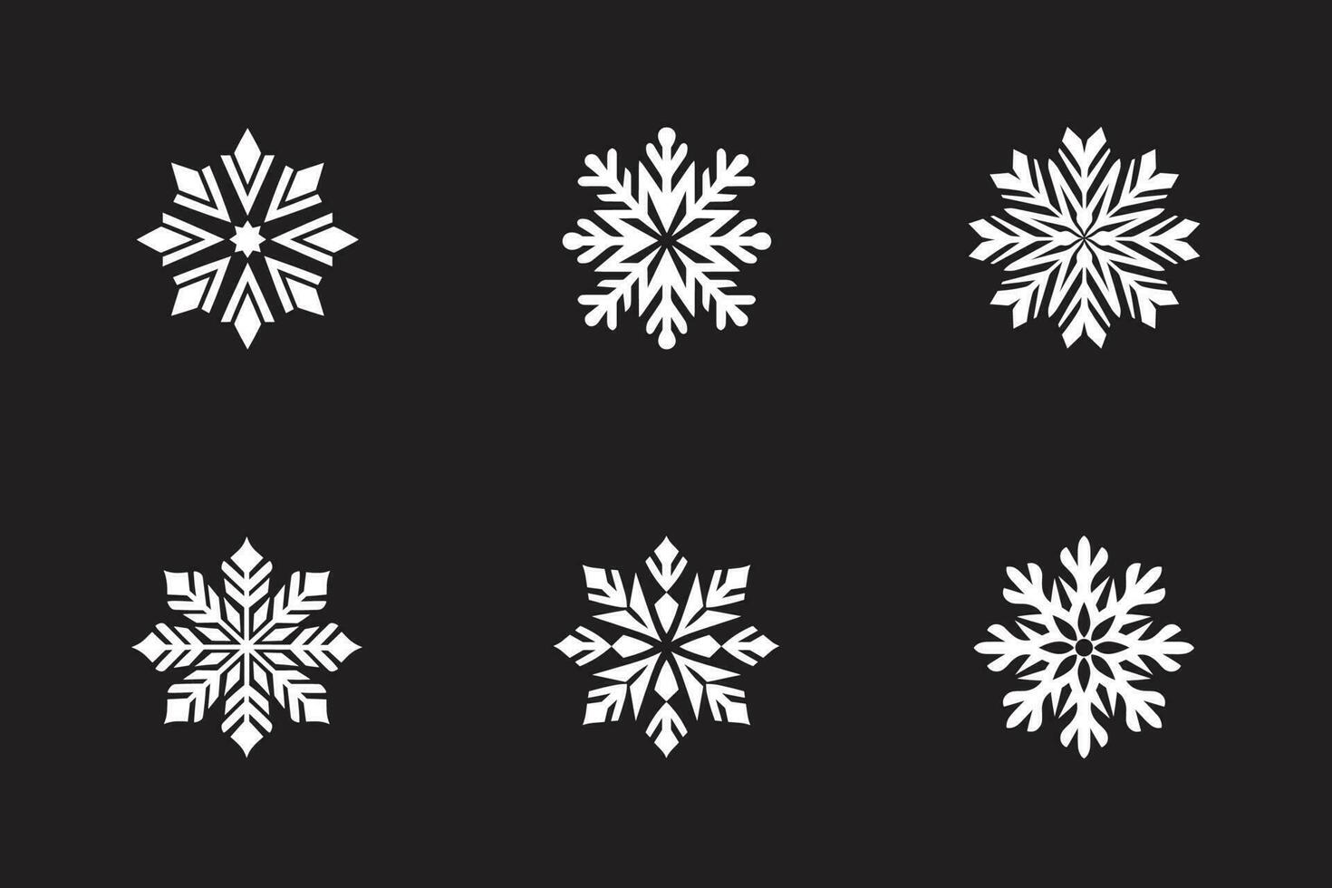 Merry Christmas Snowflakes In White vector