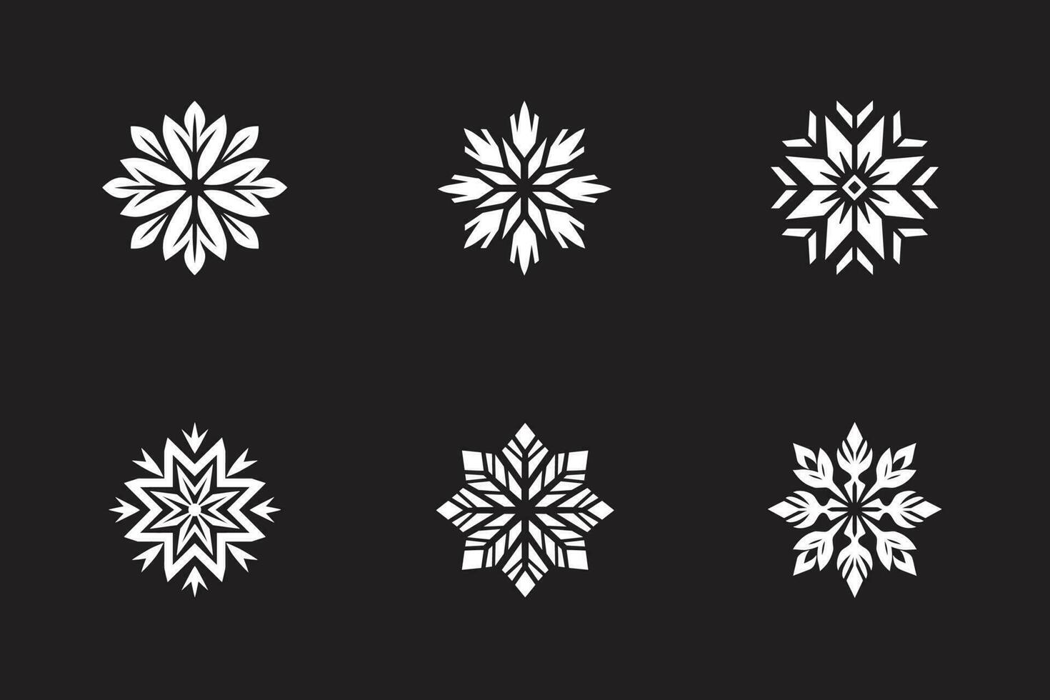 Merry Christmas Snowflakes In White vector