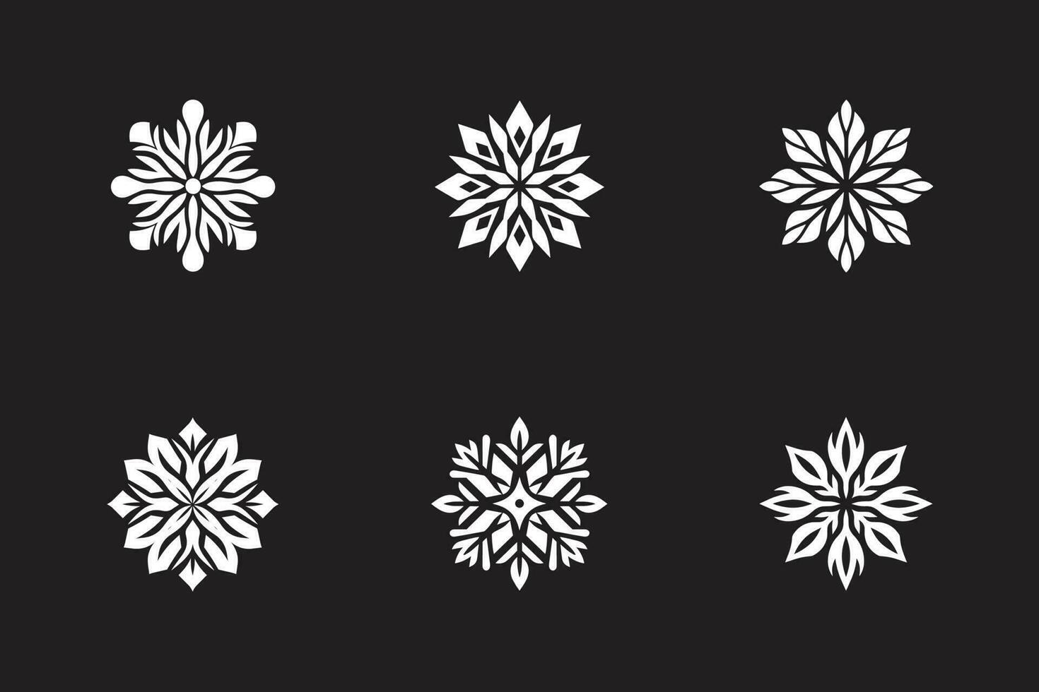 Merry Christmas Snowflakes In White vector