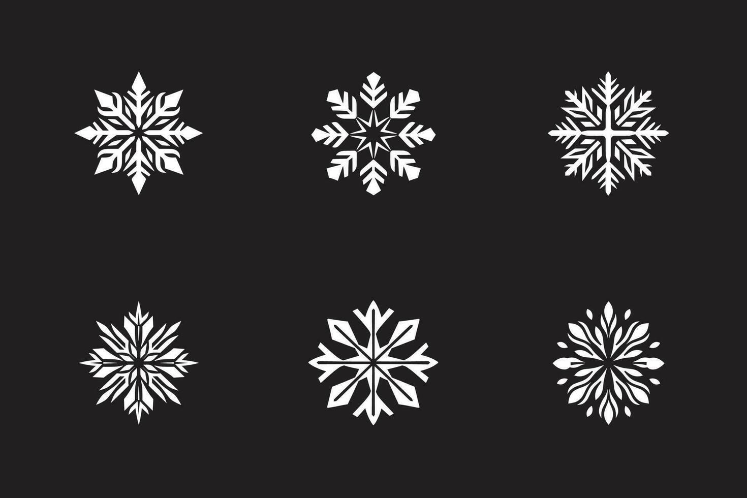 Merry Christmas Snowflakes In White vector