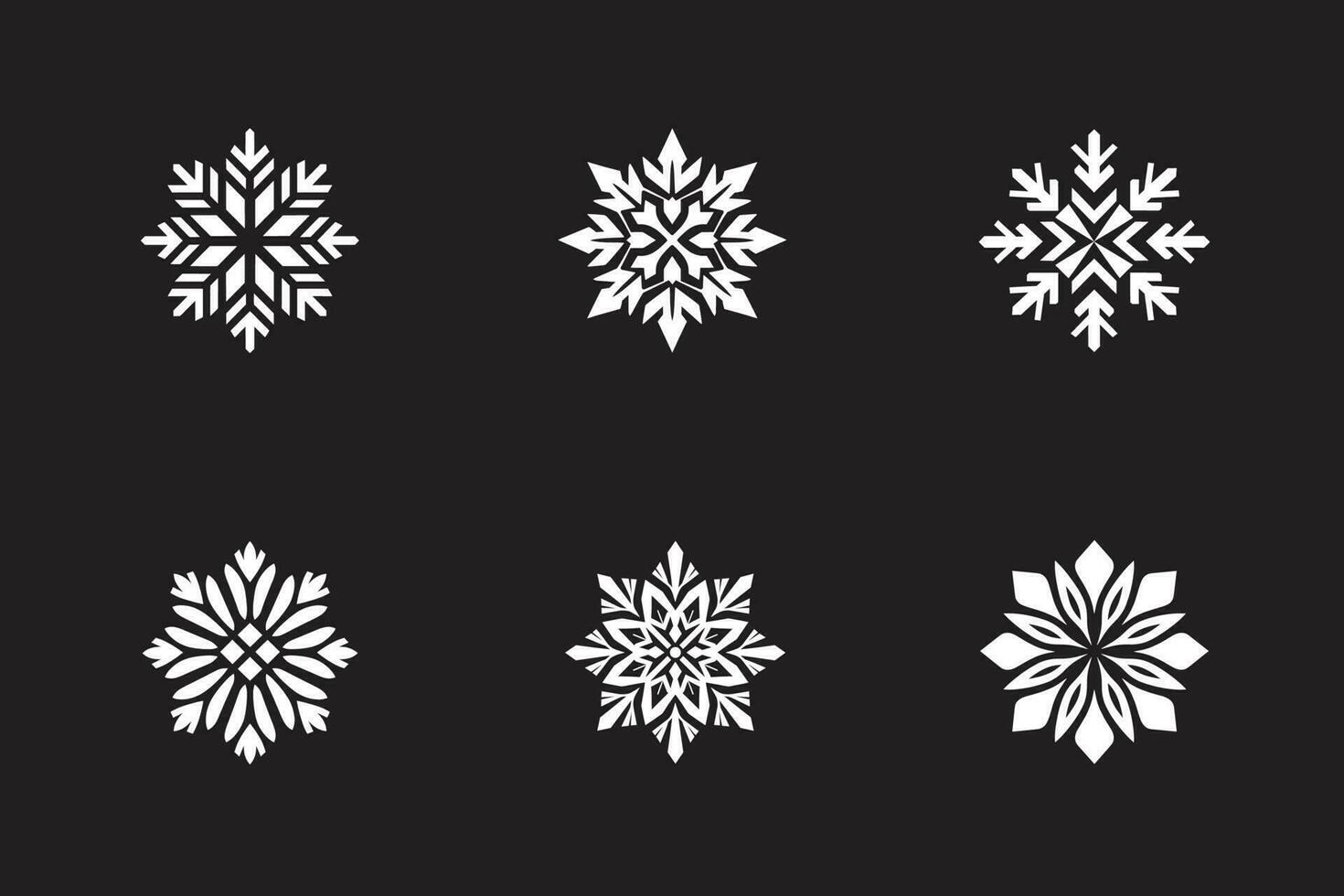 Merry Christmas Snowflakes In White vector