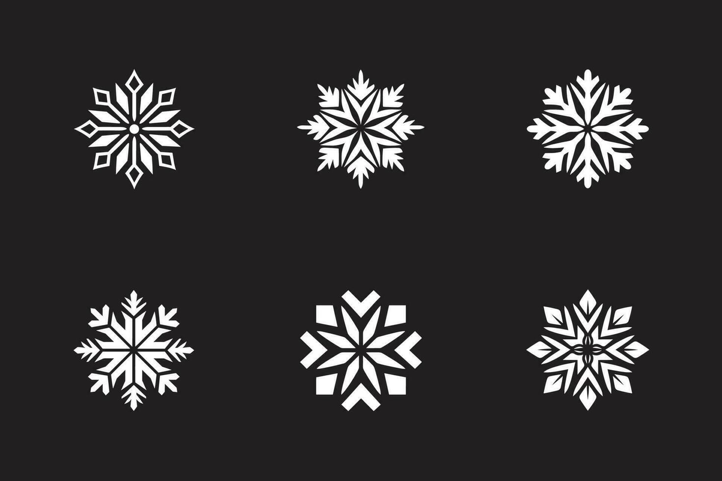 alegre Navidad copos de nieve en blanco vector