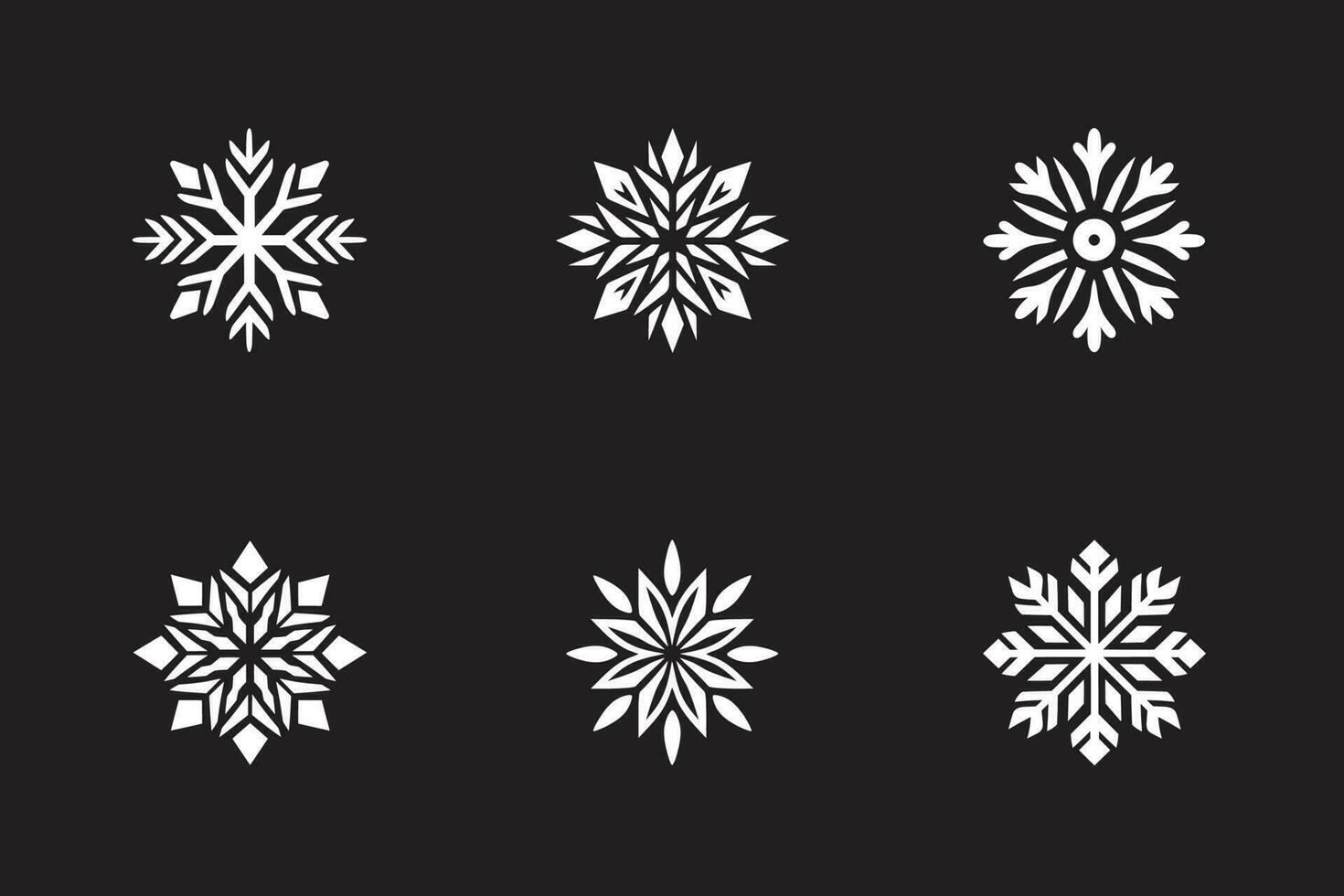 copos de nieve para navidad vector