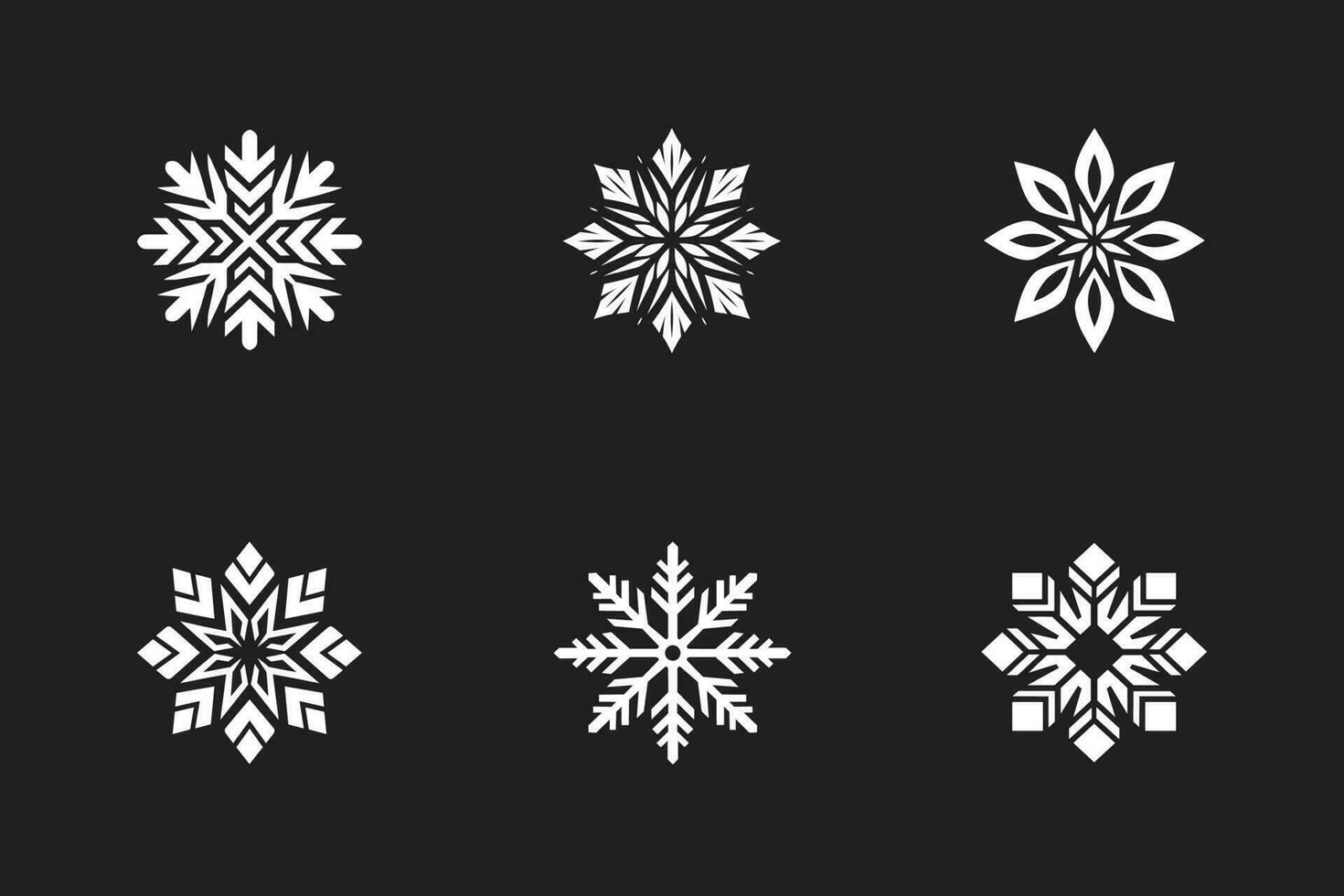 copos de nieve para navidad vector