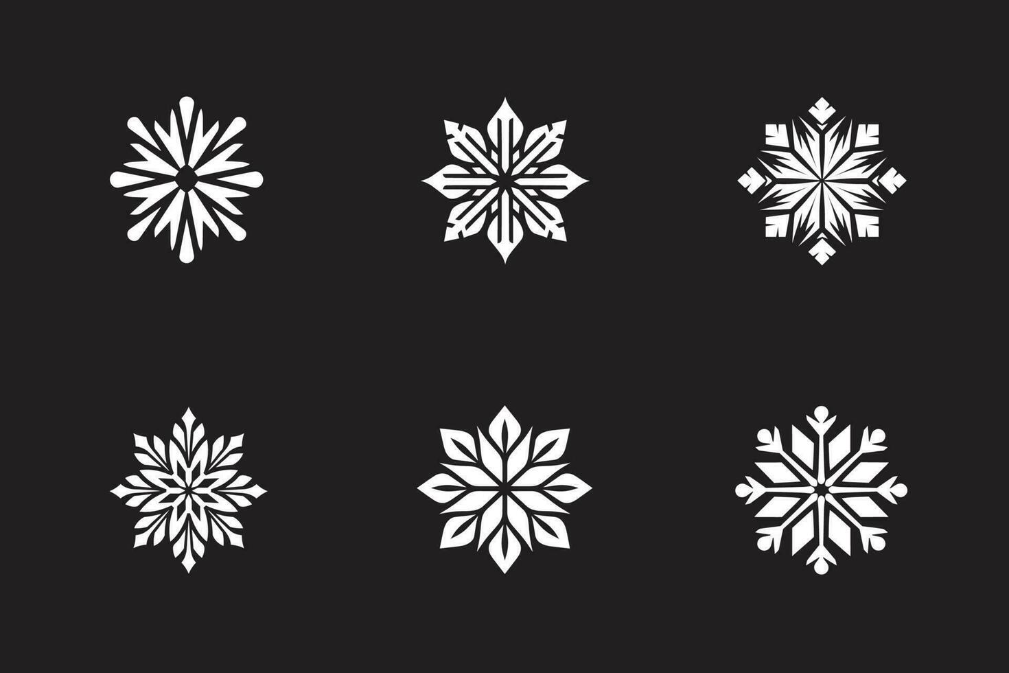 Merry Christmas Snowflakes In White vector