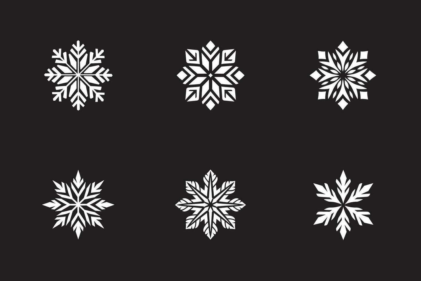 copos de nieve para navidad vector