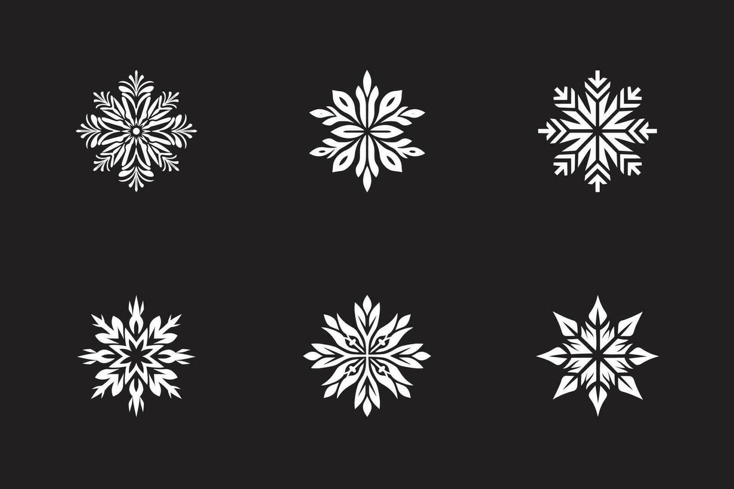 copos de nieve para navidad vector