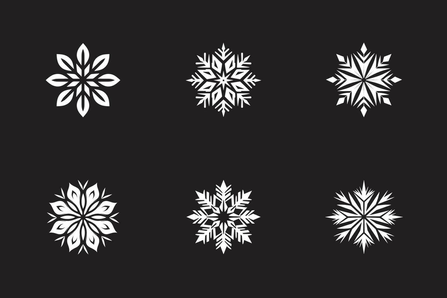 Merry Christmas Snowflakes In White vector