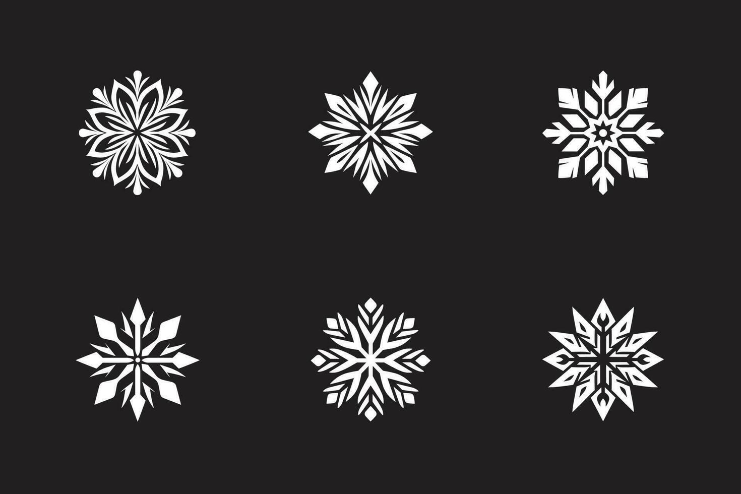 Merry Christmas Snowflakes In White vector