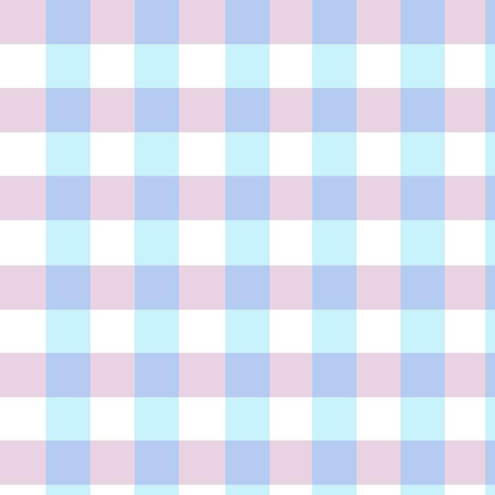 Pastel checkered pattern of pink and blue color. vector