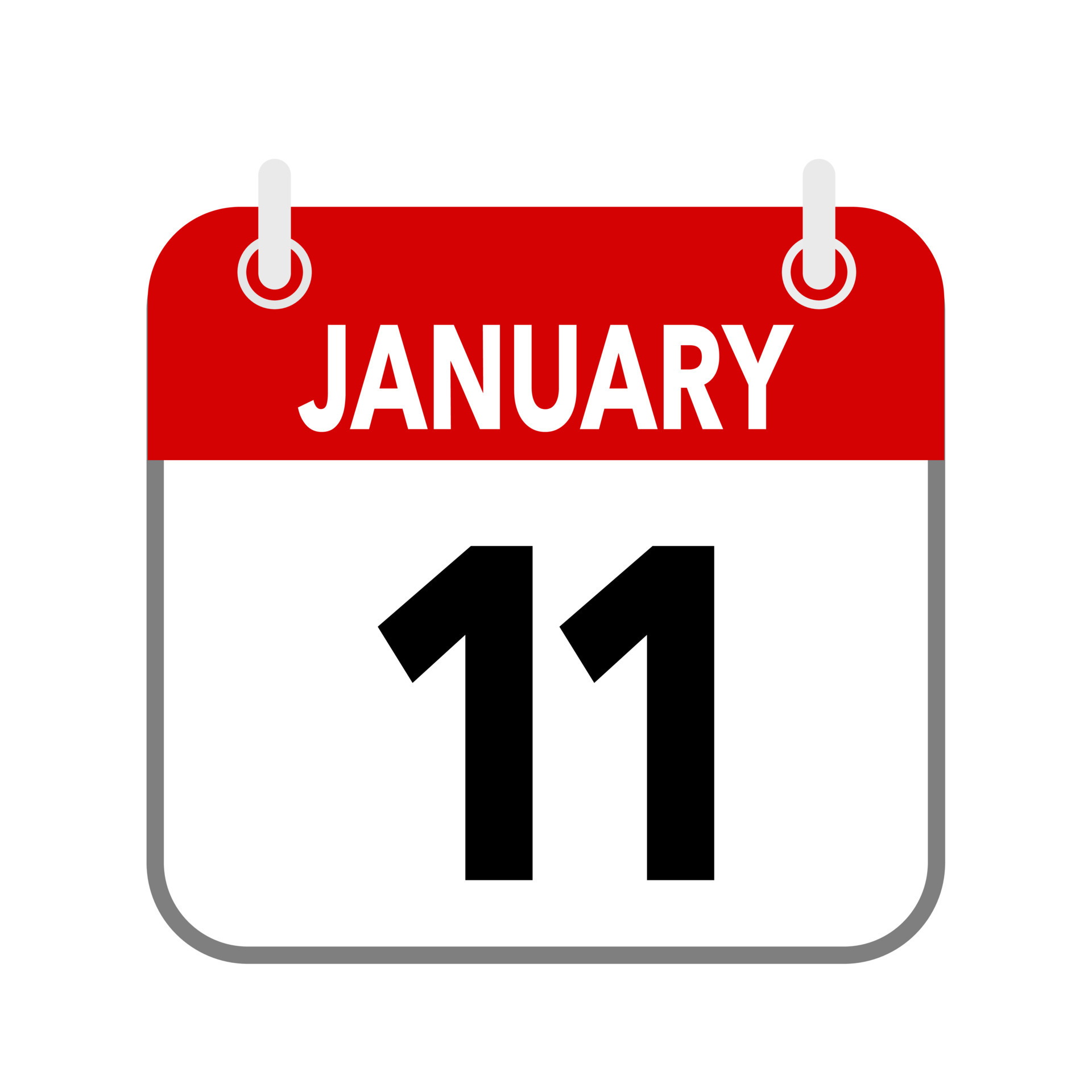 11 January calendar date icon on white background 24104872 Vector Art 11 January calendar date icon on white background 24104872 Vector Art