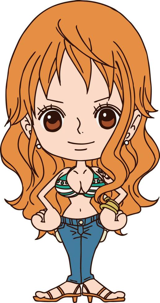 Vector manga anime pirate japan character cute cartoon 12178656