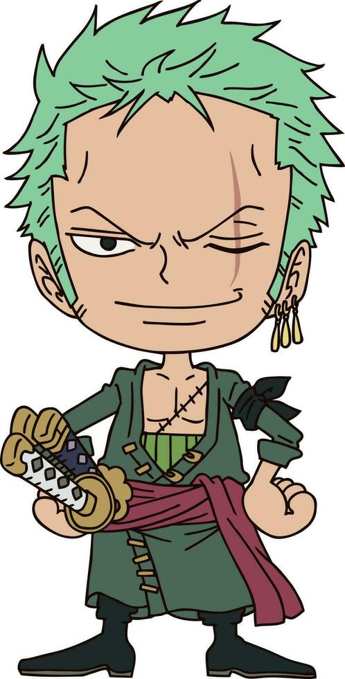 Vector manga anime pirate japan character cute cartoon 14439434