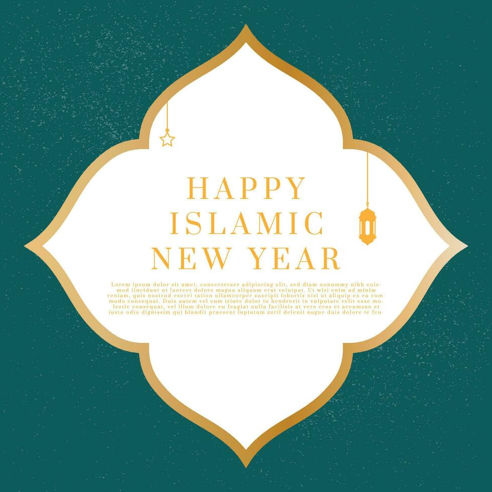 flat Islamic background with text space area. lantern, star, and Decorative Ornament for wallpaper design, Poster, and media banner. vector
