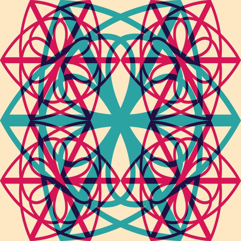 Geometric object  with riso print effect. Vector. Graphic element  for fabric, textile, clothing, wrapping paper, wallpaper, poster. Graphic element.  Perfect For your own decoration or design vector