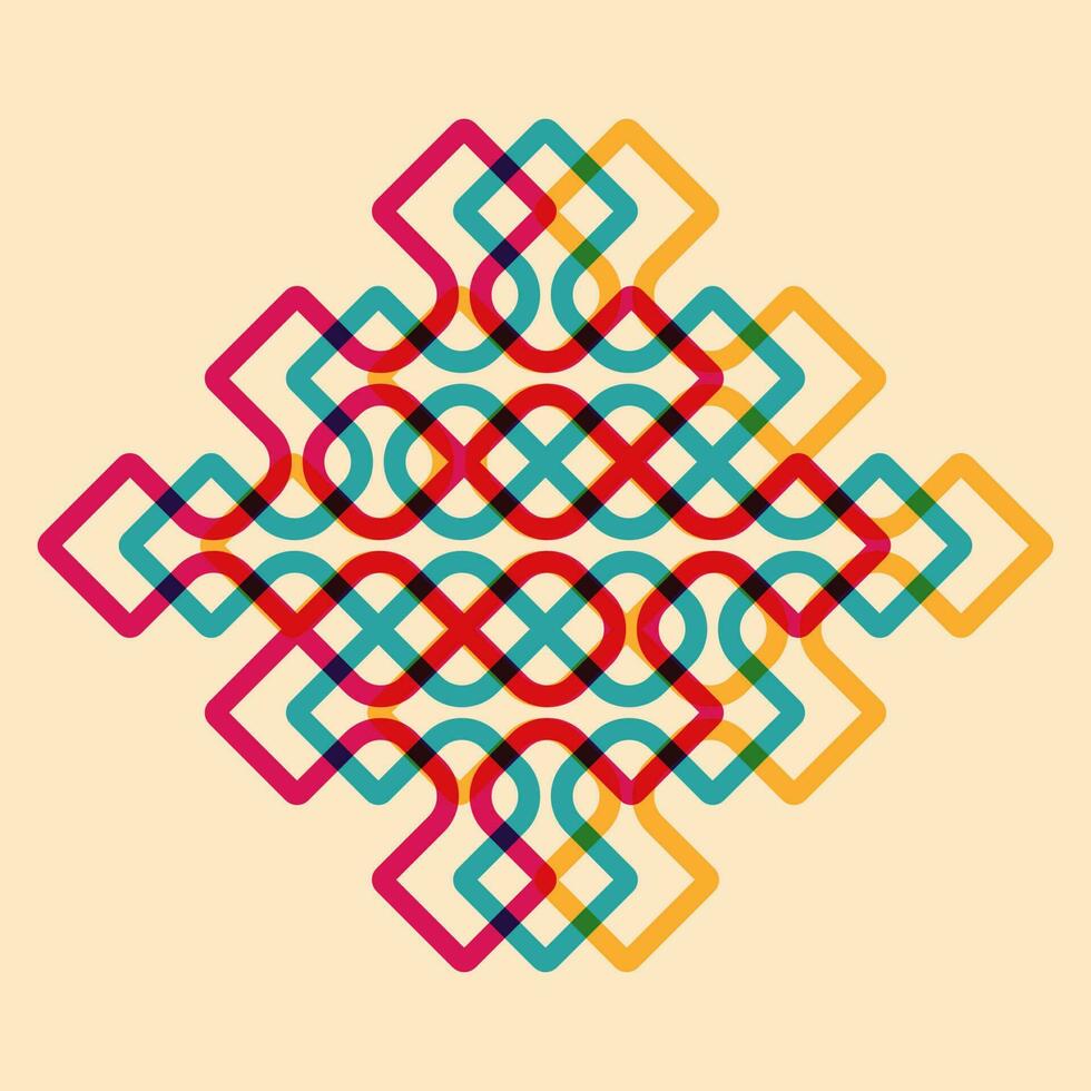 Geometric object  with riso print effect. Vector. Graphic element  for fabric, textile, clothing, wrapping paper, wallpaper, poster. Graphic element.  Perfect For your own decoration or design vector