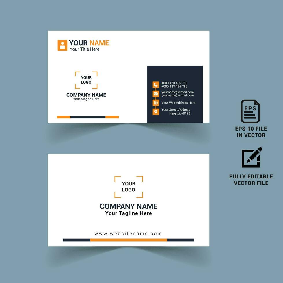Creative Business Card Template Editable File Eps 10 vector