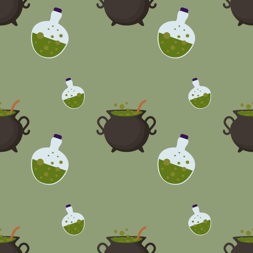 Pattern seamless grave and zombie hand and eyeball Halloween vector