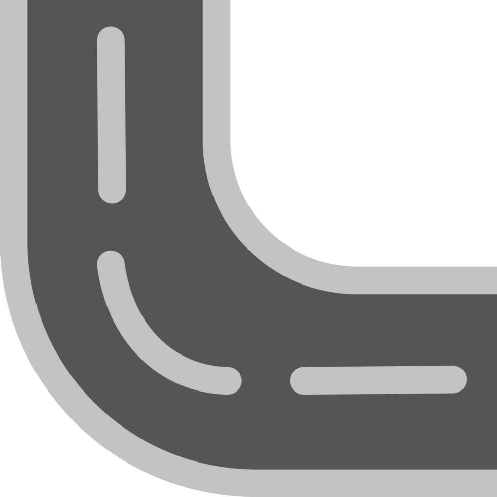 road street straight turn vector